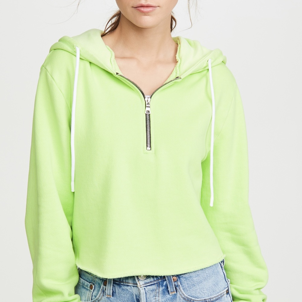 Cotton Citizen Brooklyn Crop Zip Hoodie Sweater